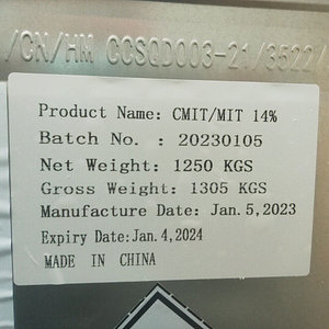 Sinobio Biocide And Algicide Isothiazolinones CAS 26172-55-4 Cmit/Mit 14 % 